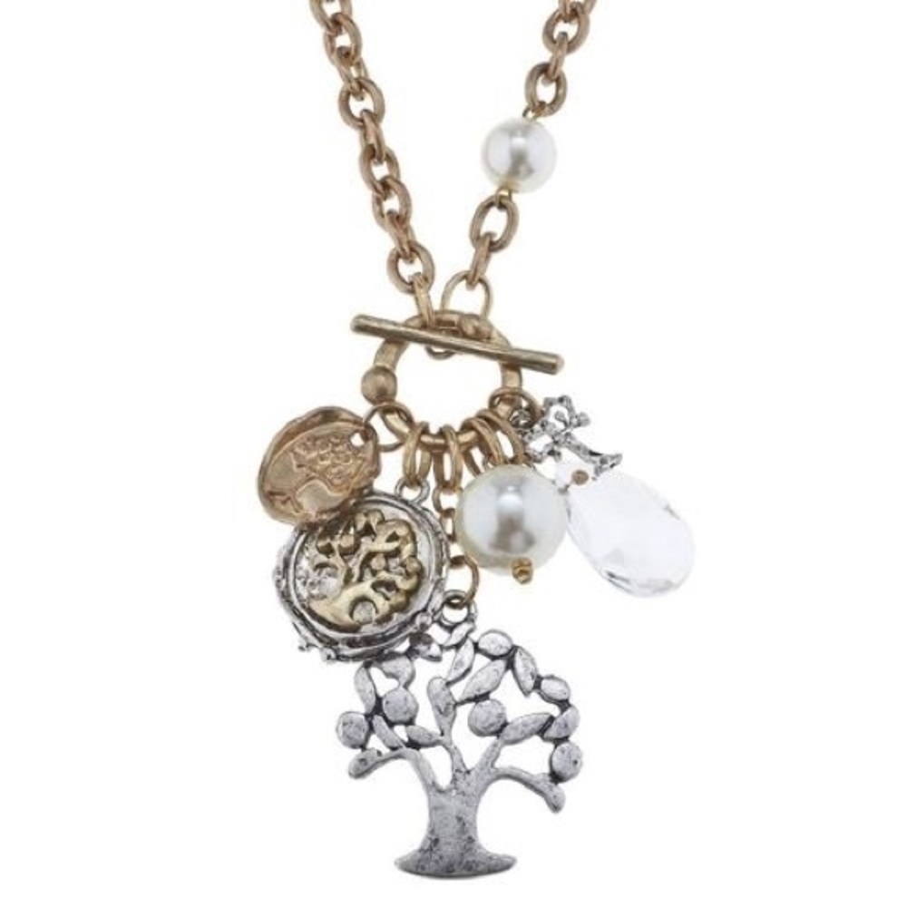 🆕AUCTION PRICE👩🏻‍⚖️ TREE OF LIFE CLUSTER NECKLACE